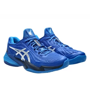 Asics Court FF 3 Novak Clay Tuna Blue Pure Silver - mens tennis shoes