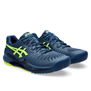 Asics Gel-Resolution 9 Mako Blue Safety Yellow - tennis shoes