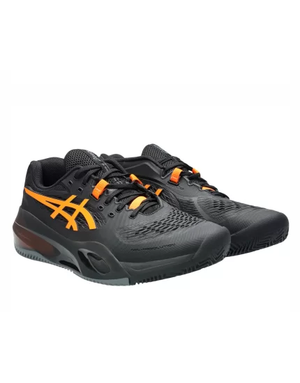 Asics Gel-Resolution X Clay Black Shocking Orange - tennis shoes