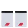 Babolat Logo Jumbo Wristband White Strike Red 2 Pack