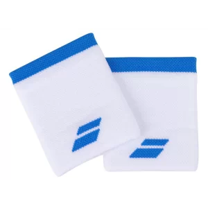 Babolat Logo Jumbo Wristband White Blue Aster 2 Pack