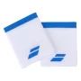Babolat Logo Jumbo Wristband White Blue Aster 2 Pack