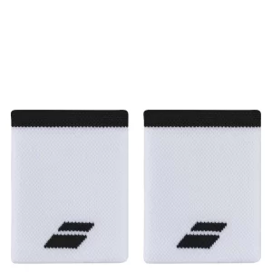 Babolat Logo Jumbo Wristband White Black 2 Pack
