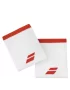 Babolat Logo Jumbo Wristband White Fiesta Red 2 Pack