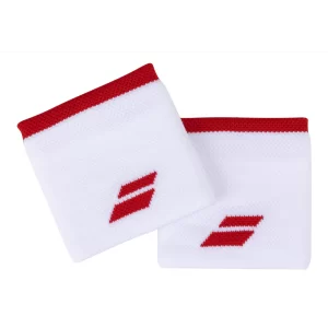 Babolat Logo Wristband White Tomato Red Pack 2