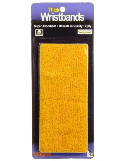 Unique Thick Wristbands Yellow - frotki na nadgarsek