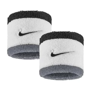 Nike Swoosh Wristbands (2 pcs.) Black White Grey 