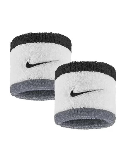 Nike Swoosh Wristbands (2 pcs.) Black White Grey 
