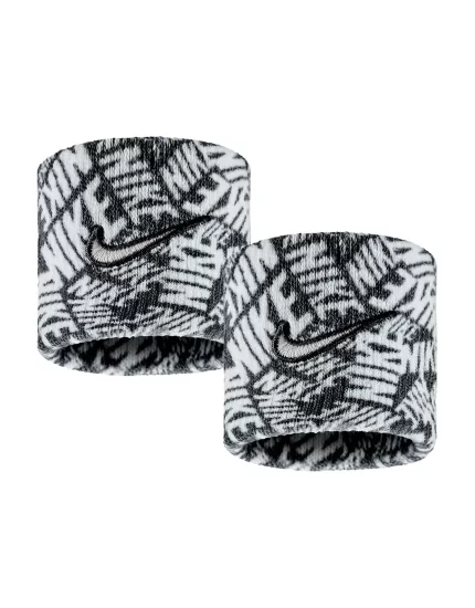 Nike Swoosh Classic Printed Wristbands Dri Fit black White (2 pcs.)