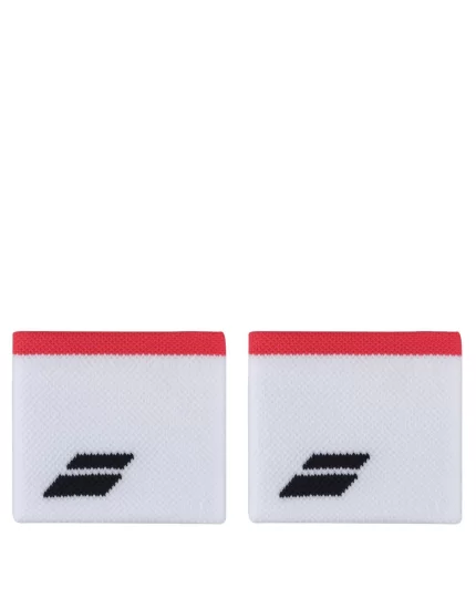 Babolat Logo Wristband White Strike Red (2 pcs.)