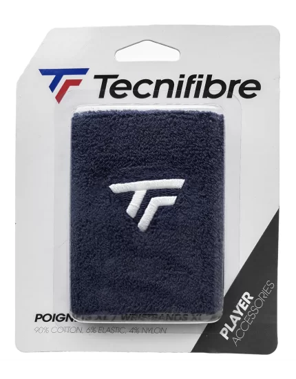 Tecnifibre Wristband XL Marine Navy (New Logo) - frotka na nadgarstek
