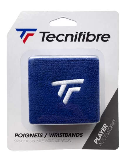 Tecnifibre Wristband Royal Blue (New Logo) - frotki na nadgarstek