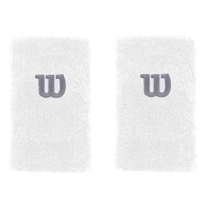 Wilson Extra Wide Wristband White 2 Pack