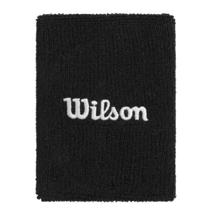 Wilson Wide Terry Wristbands Black (2 pcs.)