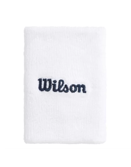 Wilson Wide Terry Wristbands Bright White (2 pcs.)