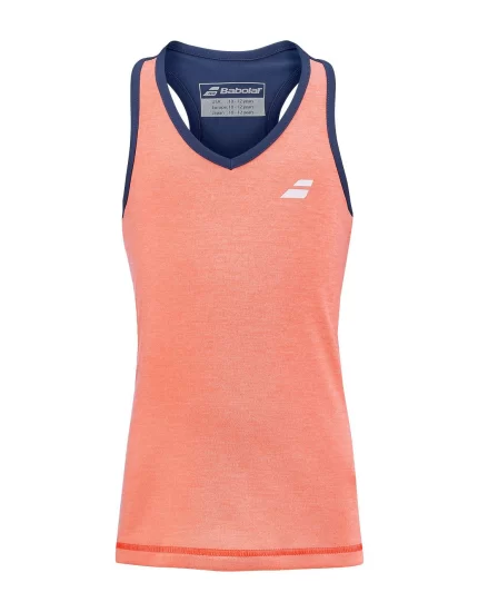 Babolat Play Tank Top Girl Fluo Strike Estate Blue - girl tennis top