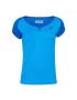 Babolat Play Cap Sleeve Top Girl Blue - girl tennis t-shirt