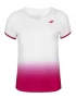 Babolat Compete Cap Sleeve Top Girl - white/vivacious red - girl tennis t-shirt 