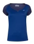 Babolat Play Cap Sleeve Top Girl Estate Blue - girl tennis t-shirt