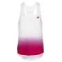 Babolat Compete Tank Top Girl White White Vivacious Red - girls tennis top