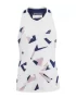 Babolat Compete Tank Top Girl White White Estate Blue- girls tennis top