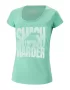 Babolat Message Tee Girl Turquoise - girl tshirt