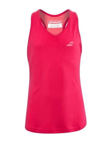 Babolat Play Tank Top Girl Red Rose - girl tennis top