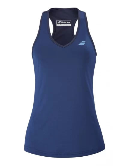Babolat Play Tank Top Girl Navy Blue - girl tennis top