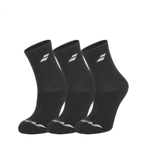Babolat 3 Pairs Pack Socks Junior Black - junior tennis socks
