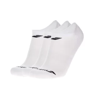 Babolat Invisible 3 Pairs Pack Junior White - junior tennis socks