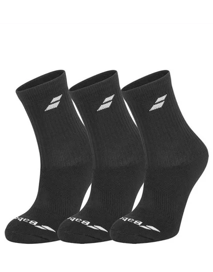 Babolat 3 Pairs Pack Socks Black - tennis socks