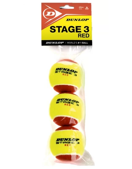 Dunlop Stage 3 Red (3 pcs.) - tennis balls