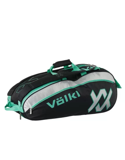 Volkl Tour Combi Bag Black Turquoise Silver - tennis bag