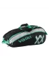 Volkl Tour Combi Bag Black Turquoise Silver - tennis bag