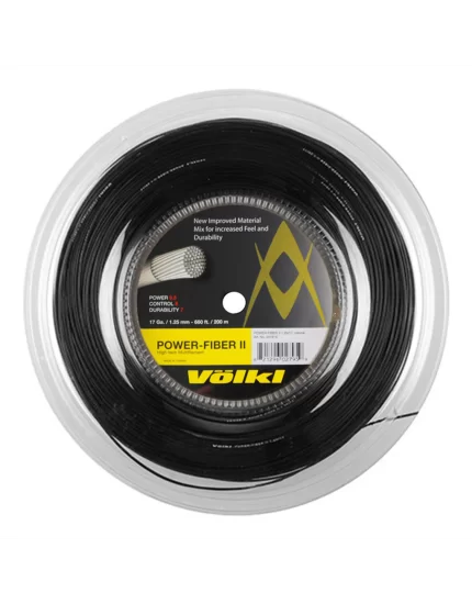 Volkl Power Fiber II Black 1.25 200m - tennis string
