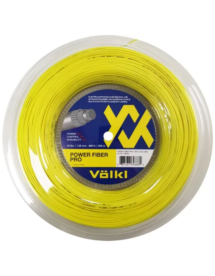 Volkl Power Fiber Pro Neon Yellow 200m - tennis string