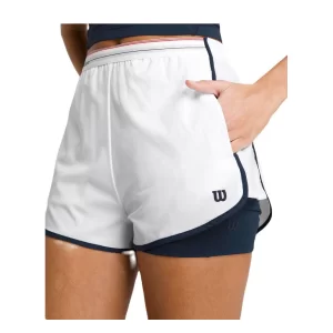 Wilson W Hier Unlined Shorts Bright White - womens tennis shorts