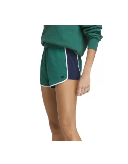 Wilson W Hier Unlined Shorts Field Green - womens tennis shorts
