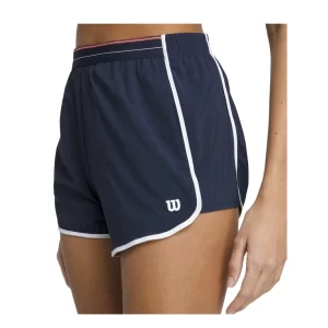 Wilson W Hier Unlined Shorts Navy - womens tennis shorts