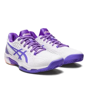 Asics Solution Speed FF 2 Clay White Amethyst - tennis schoes