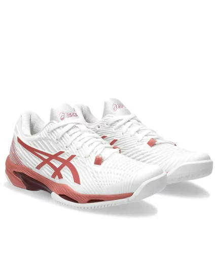 Asics Solution Speed FF 2 White Light Garnet - women tennis shoes