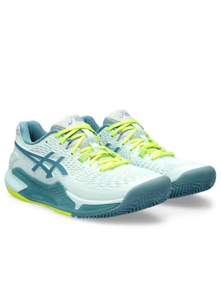 Asics Gel-Resolution 9 Clay Soothing Sea Gris Blue - women's tennis shoes