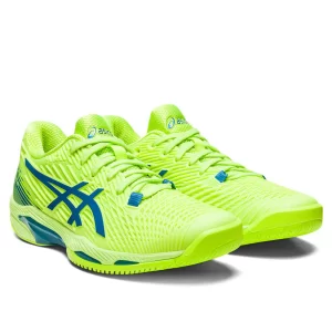 Asics Solution Speed FF 2 Hazard Green Reborn Blue - women tennis shoes