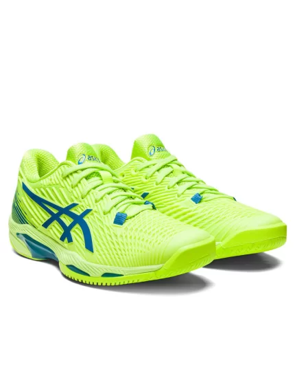 Asics Solution Speed FF 2 Hazard Green Reborn Blue - women tennis shoes