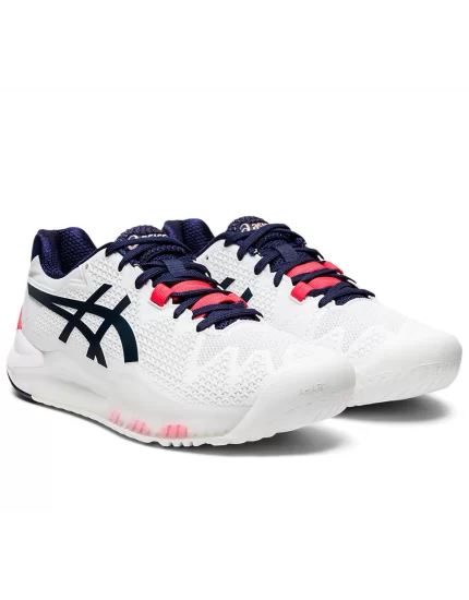 Asics Gel-Resolution 8 AC White Peacoat - buty tenisowe damskie