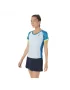 Asics Women Court Graphic SS Top Reborn Blue Sky - women's tennis t-shirt