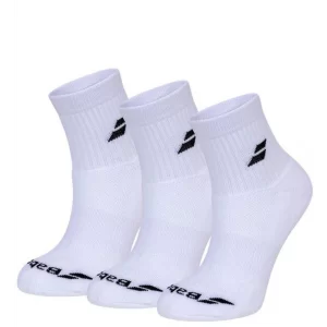 Babolat Quarter Socks White (3 pairs) - tennis soks