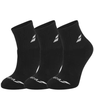Babolat Quarter Socks Black (3 pairs) - tennis soks