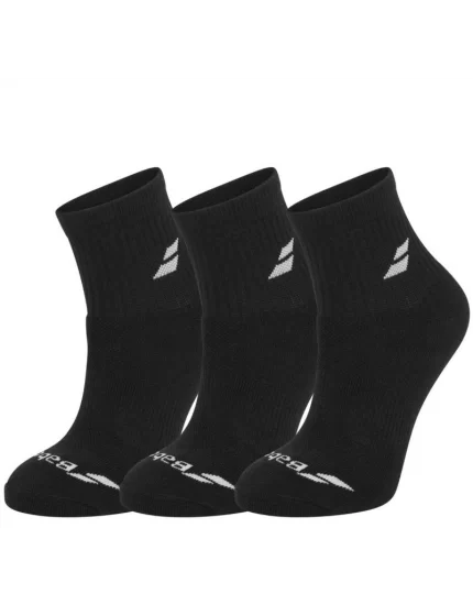 Babolat Quarter Socks Black (3 pairs) - tennis soks