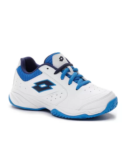 Lotto Space 600 II ALR Junior All White Navy Blue- tennis shoes